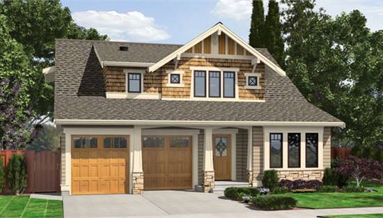 image of small bungalow house plan 3210