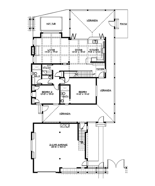 narrow lot house plans, waterfront floor plans