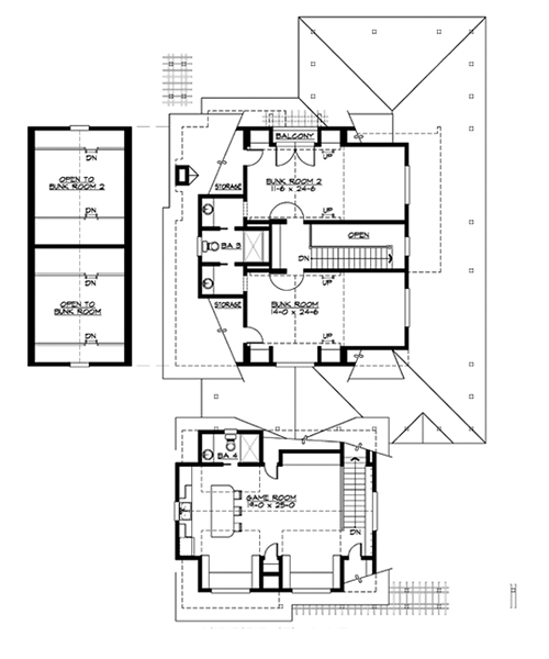 Beach Cottage House  Plan  with 4 bedrooms and Vast Veranda 