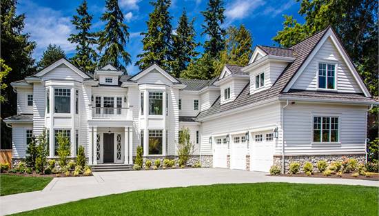 Luxury Two Story Traditional Home with Large Bay Windows