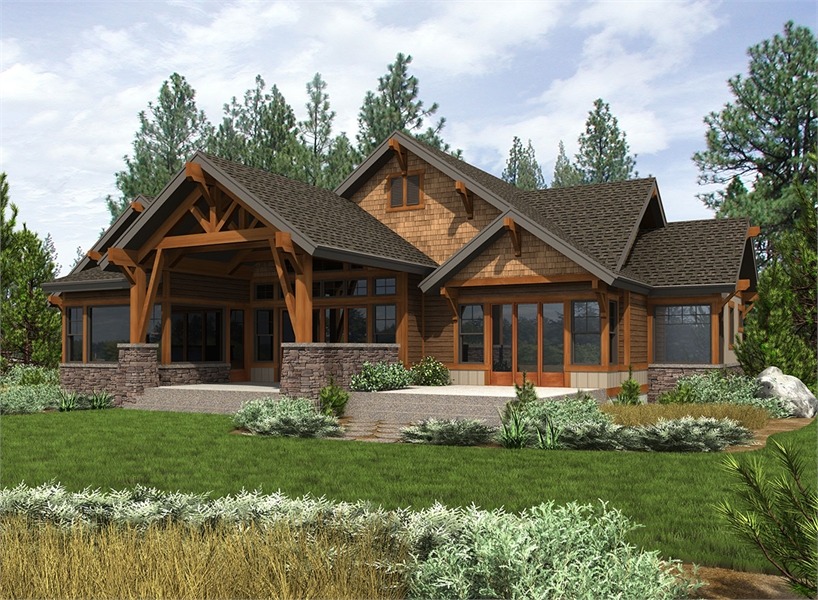 Luxury Craftsman Style House Plan 8643 Black Nugget Lodge