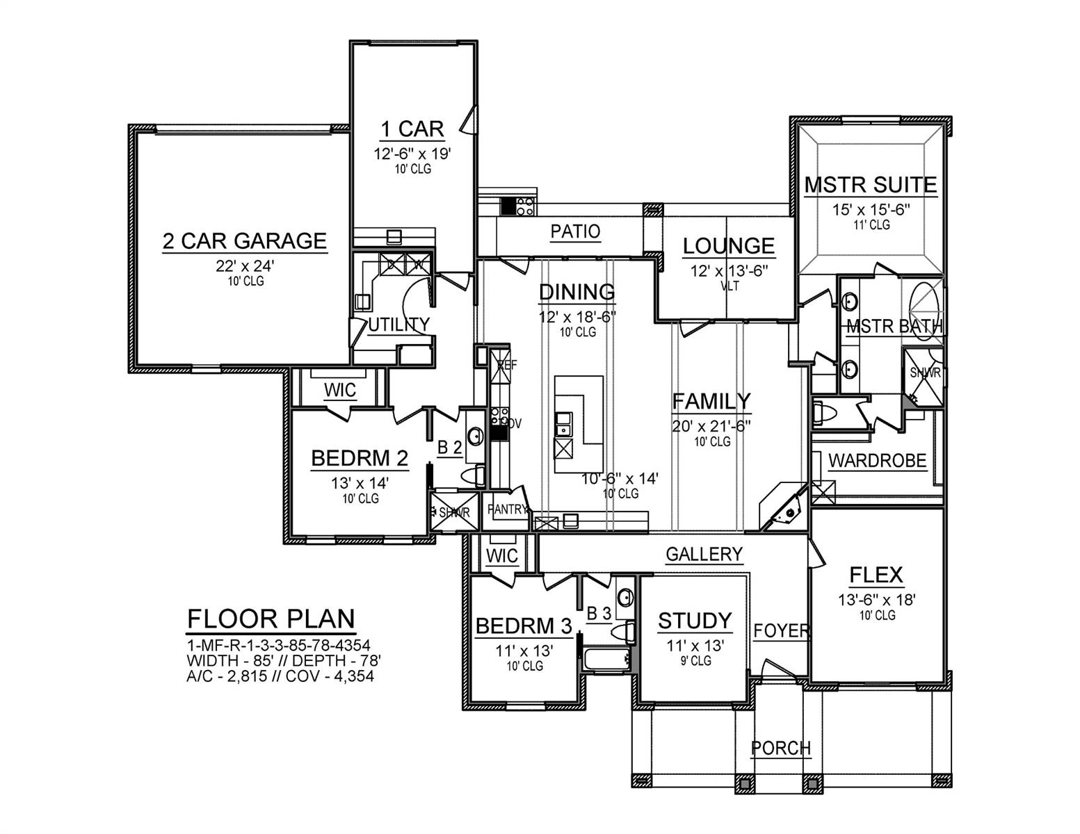 Modern Style House Plan 7486 Perry Lane