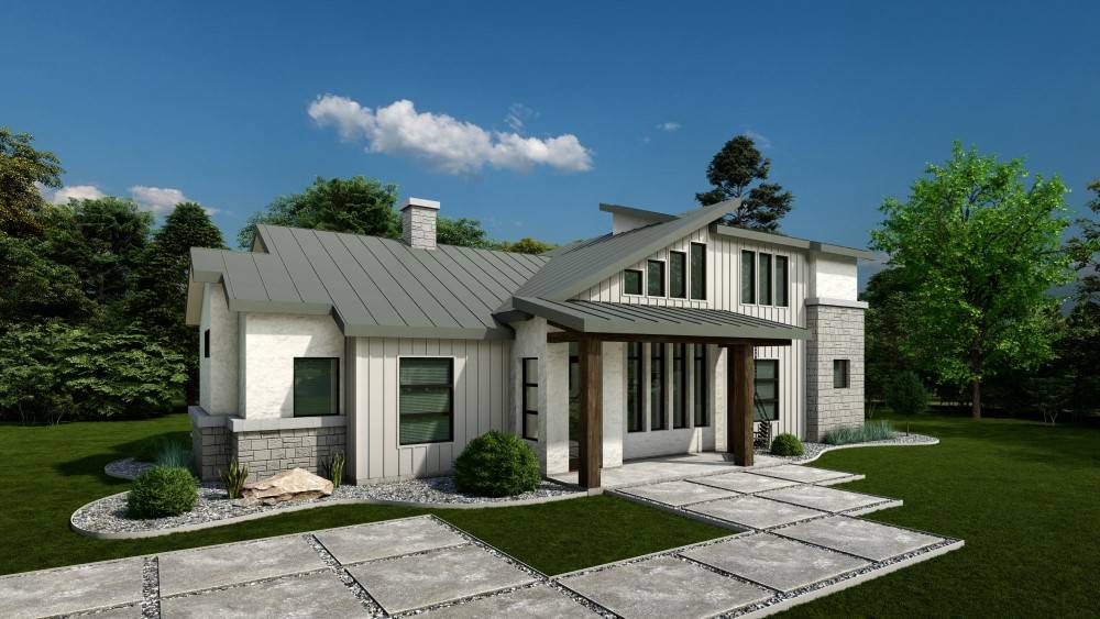 Outdoor Living Modern Lake Style House Plan 8615 Meadow Creek 8615