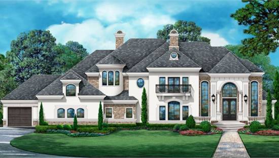 image of french country house plan 9938