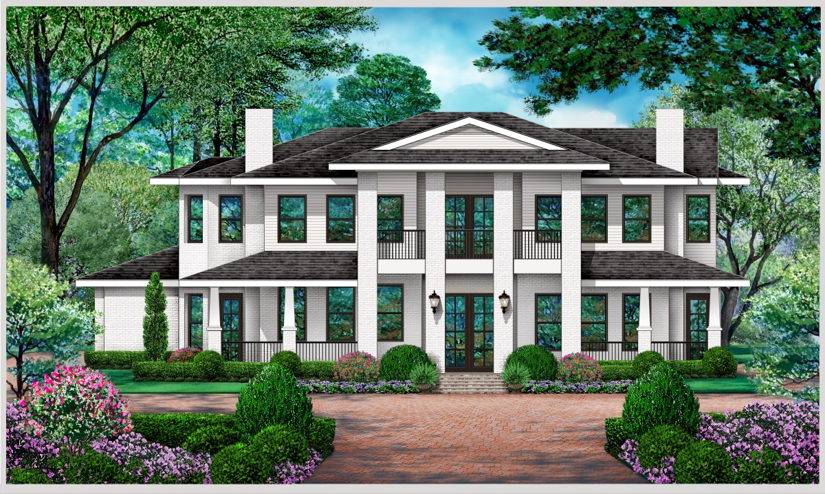 Two Story Traditional Style House Plan 8720: Campbella - 8720, image size:1200x719