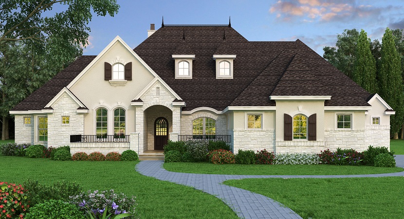 Legacy Luxury  Traditional Ranch Style  House  Plan  8502