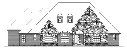  One  story  luxury  home  plan  with bonus  room 