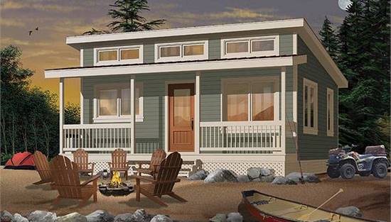 image of small beach house plan 1492