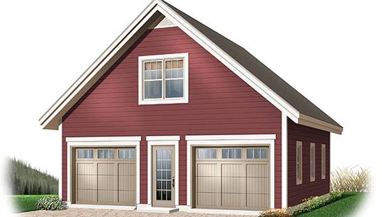 image of garage house plan 1488