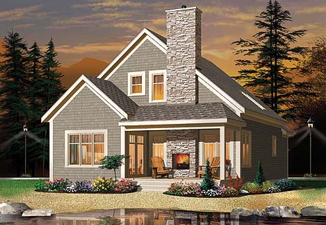 Cottage Style House Plan 4752 The Fireside