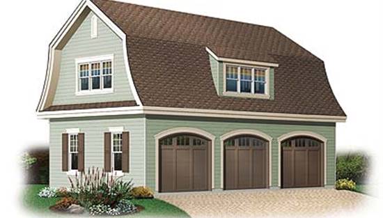 image of garage house plan 4654
