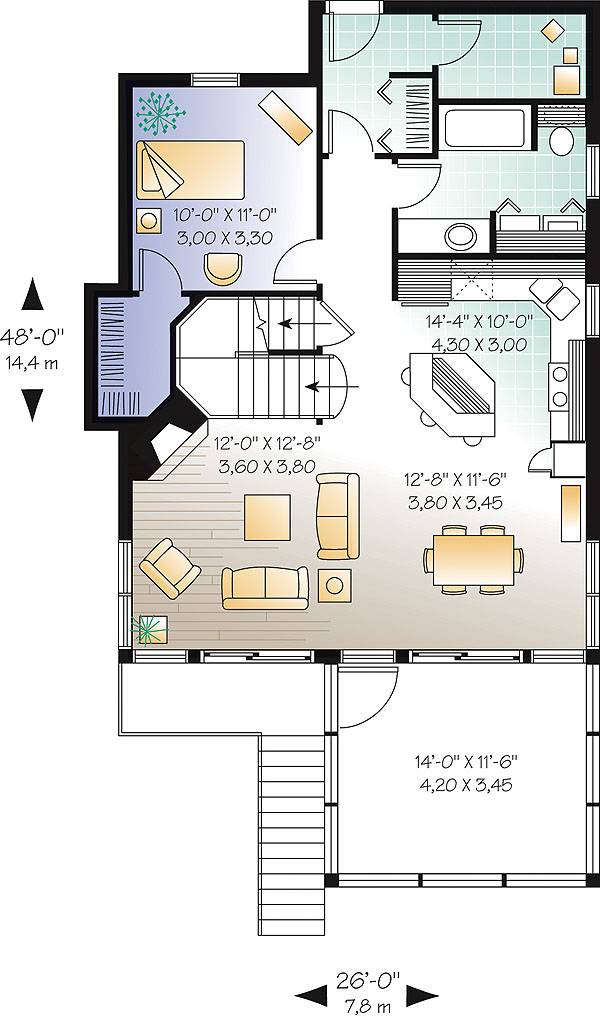 Sweet house plan with screened porch