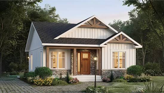 Front View of Cozy Cottage Home