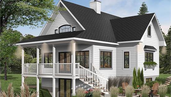 image of small cape cod house plan 1350
