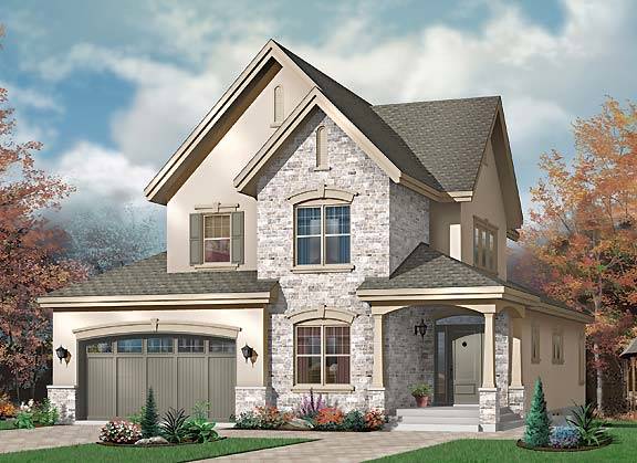 Two Story French Country Style House Plan 4716 Davenport