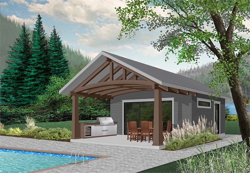 craftsman style cabana plan 4960: cabana