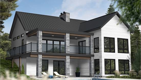 image of contemporary house plan 6372