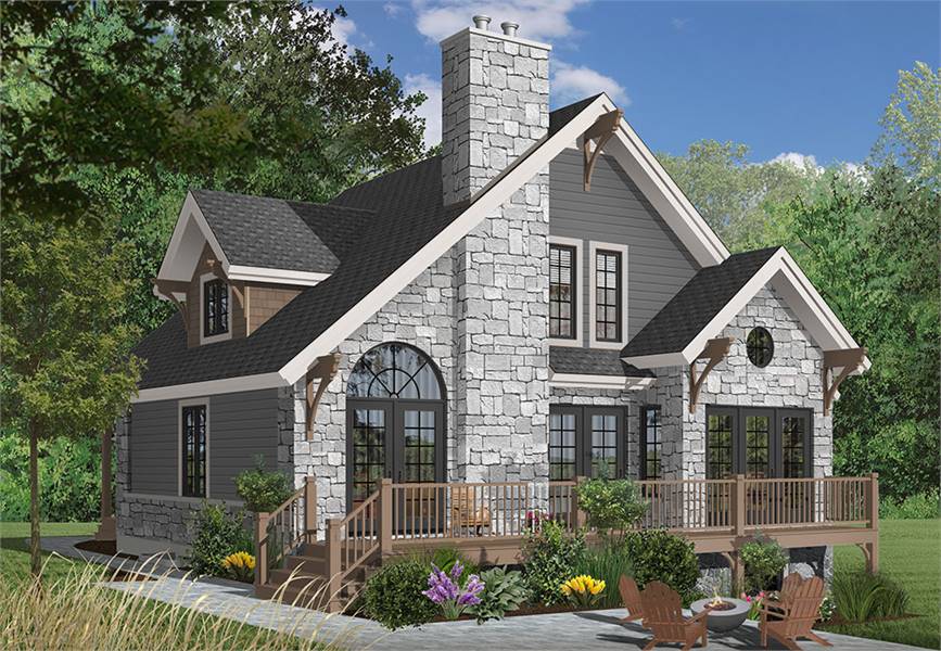 Two Story Rustic Cottage Style House Plan 8786 8786