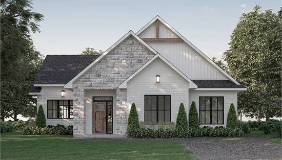 Gorgeous Front View featuring Stacked Stone