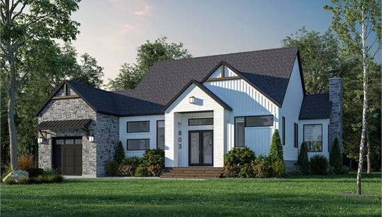 Modern Craftsman Home w/1-Car Garage