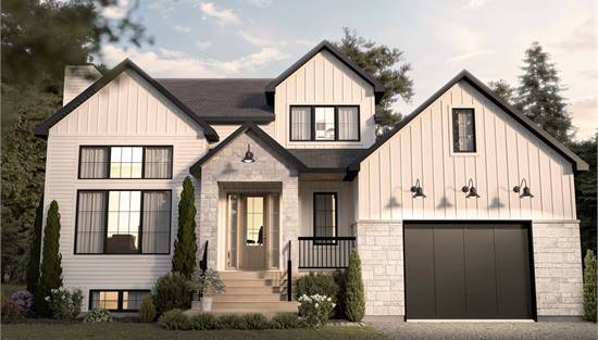 image of transitional house plan 9168