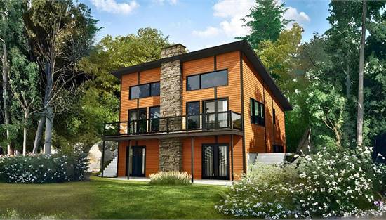 Rear View Showing Outdoor Living and Daylighting Potential