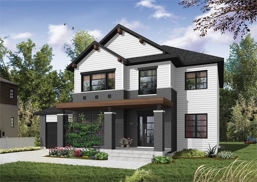  Modern  Contemporary  Farmhouse  Style  House  Plan  9829 Noyo