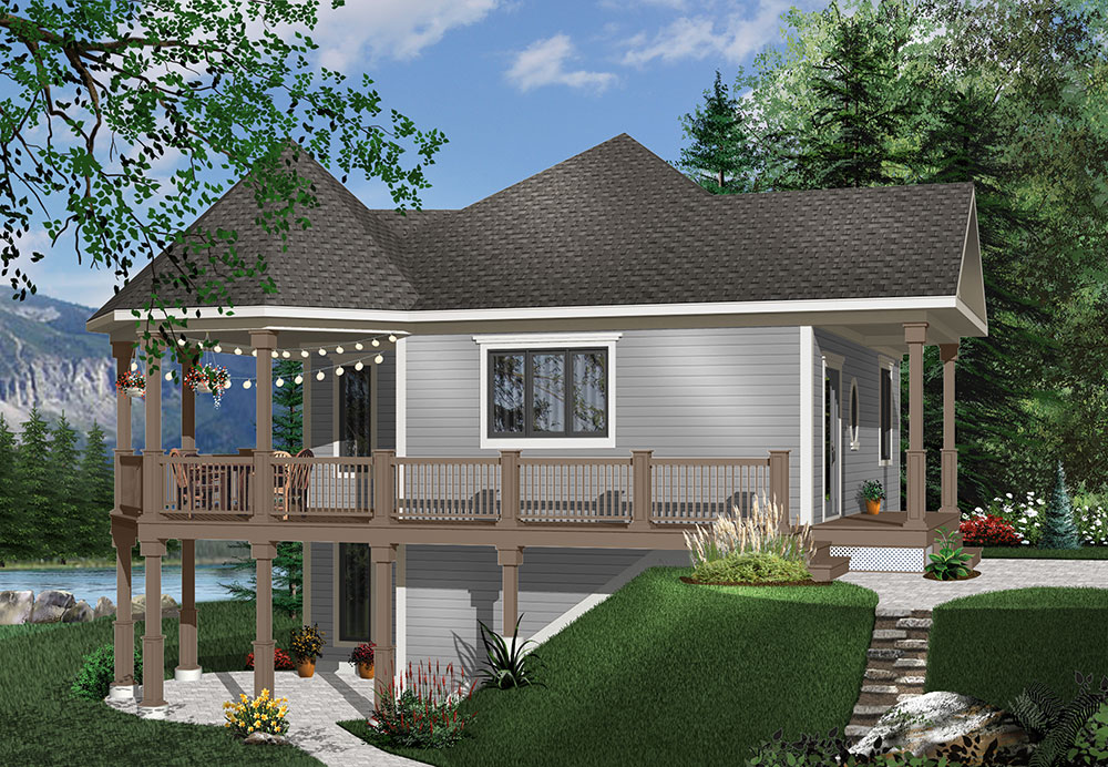 country onestory house plan with open concept and