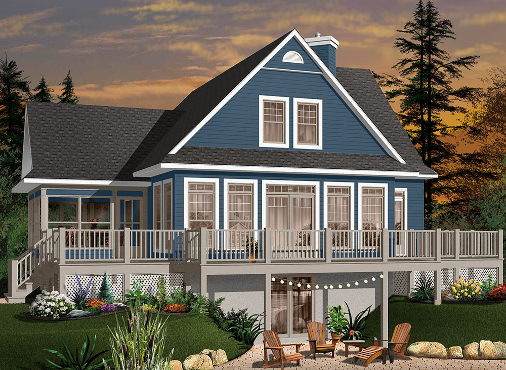 Lake Front Cottage House Plan