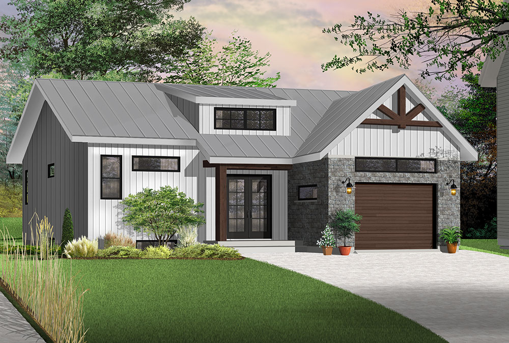 Urban Valley 2  Two  Bedroom  Bungalow  Plan  with a Dining Room