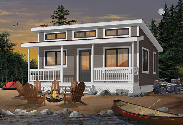 two bedroom lake house  plan 