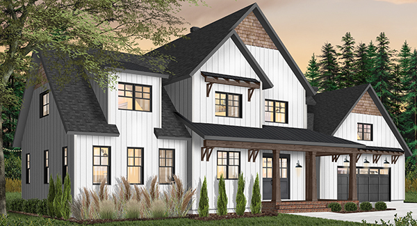 Rustic Craftsman  Style Farmhouse  Plan  7339 Midwest 2