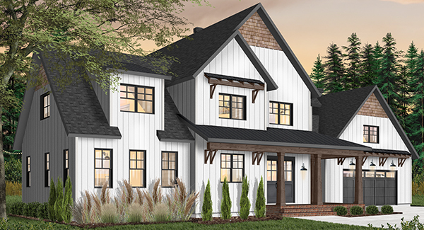  Rustic  Craftsman Style Farmhouse  Plan  7339 Midwest 2