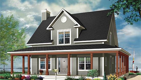image of small cape cod house plan 9833