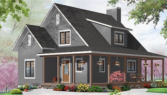 image of small cape cod house plan 7349