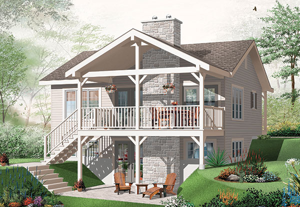 three bedroom cottage house  plan 