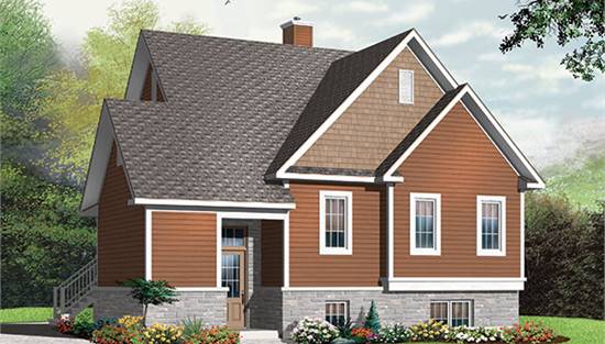 image of split-level house plan 9559