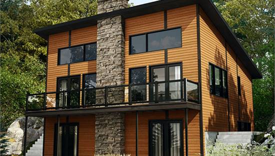 Rear View Showing Outdoor Living and Daylighting Potential