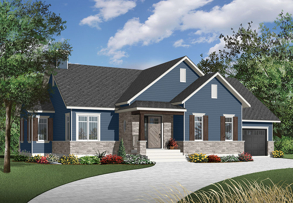 Affordable 2 bedroom ranch house plan