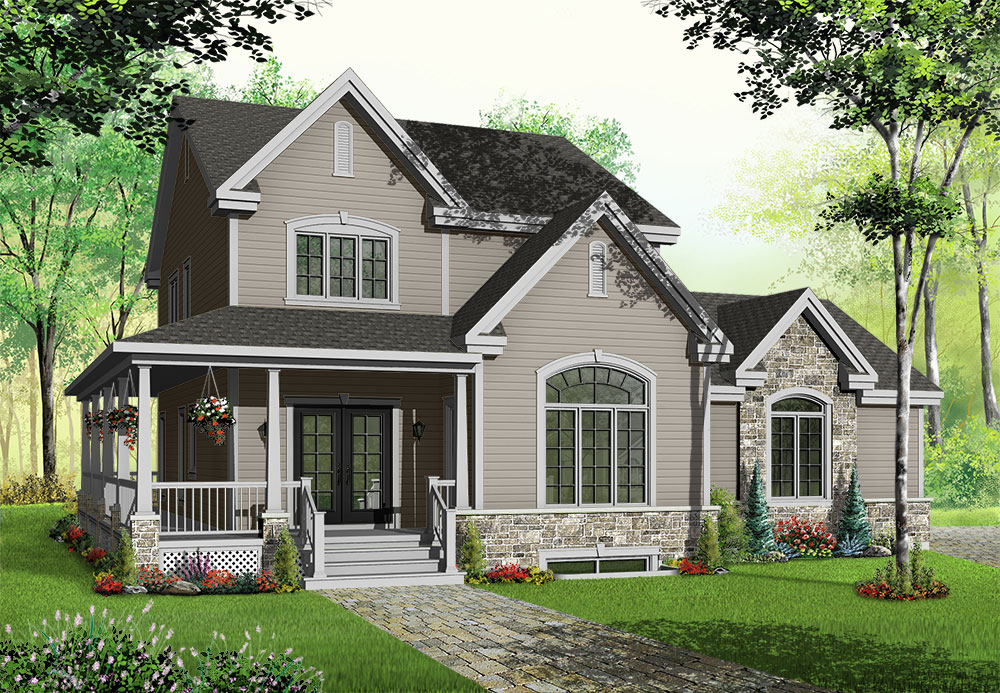 Classic Farmhouse Cottage House Plan With Gourmet Kitchen 9583
