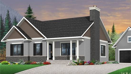 image of bungalow house plan 9781