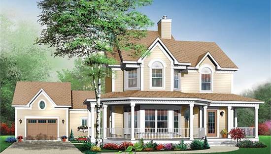 House Plan With Three Bedrooms, House Plans With Bay Windows