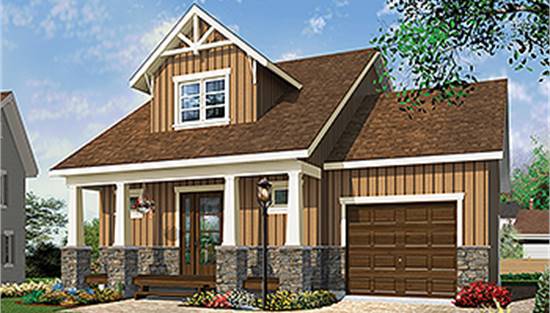 Craftsman House Plan With 4 Column, 2 Story Craftsman House Plans