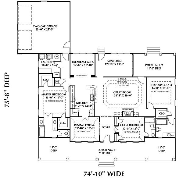 The Providence 5736 3 Bedrooms and 3.5 Baths The House Designers 5736