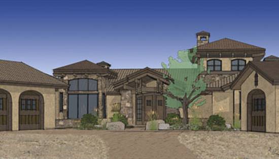 image of courtyard house plan 9083