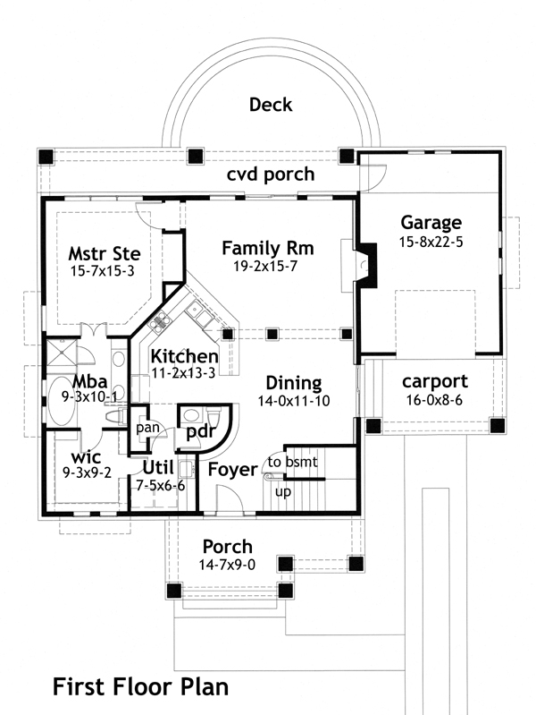 2 Bedroom PDF Floor Plan 28x16 House Model 1D 813 sq ft 