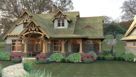 image of small cottage house plan 2259