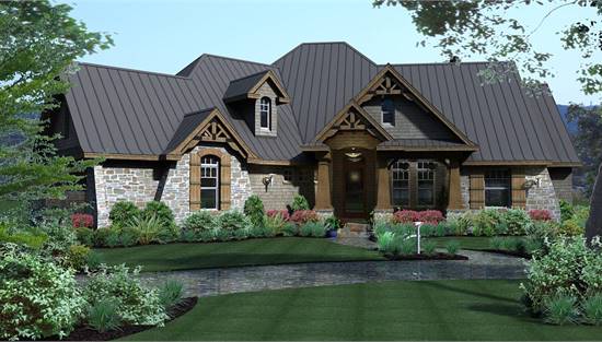 image of 1.5 story house plan 2297