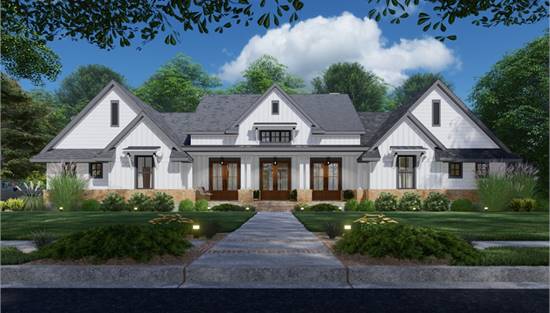image of side entry garage house plan 3313
