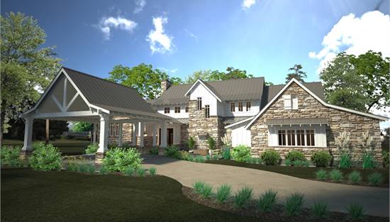 image of large ranch house plan 5516